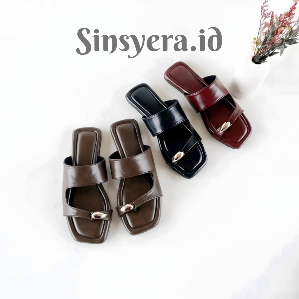Fairel_Official ZELIA Sandal Wanita Sandal Teplek Kekinian TRENDY