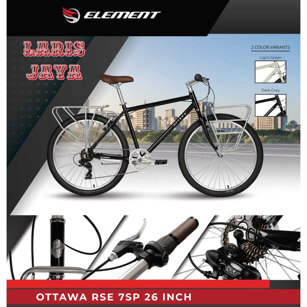 PROMO SEPEDA CITY BIKE Element Bike CTB 26 Ottawa By Element TERBARU 7 SPEED