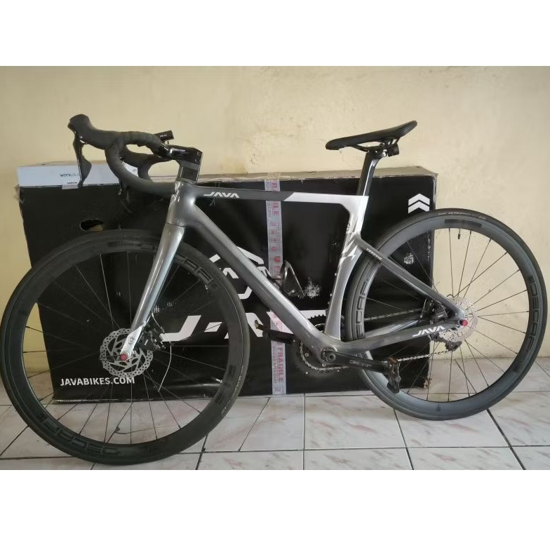 Jual sepeda roadbike Java Vesuvio UCI Full Carbon, Shimano 105 2x11 Speed, Aero 700c