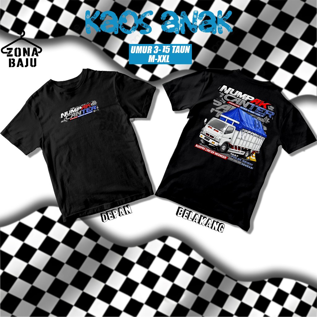 KAOS ANAK - KAOS TRUK NUMPAK CANTER TRUK CANTER MANIA BAJU TRUK ANAK BAJU DISTRO
