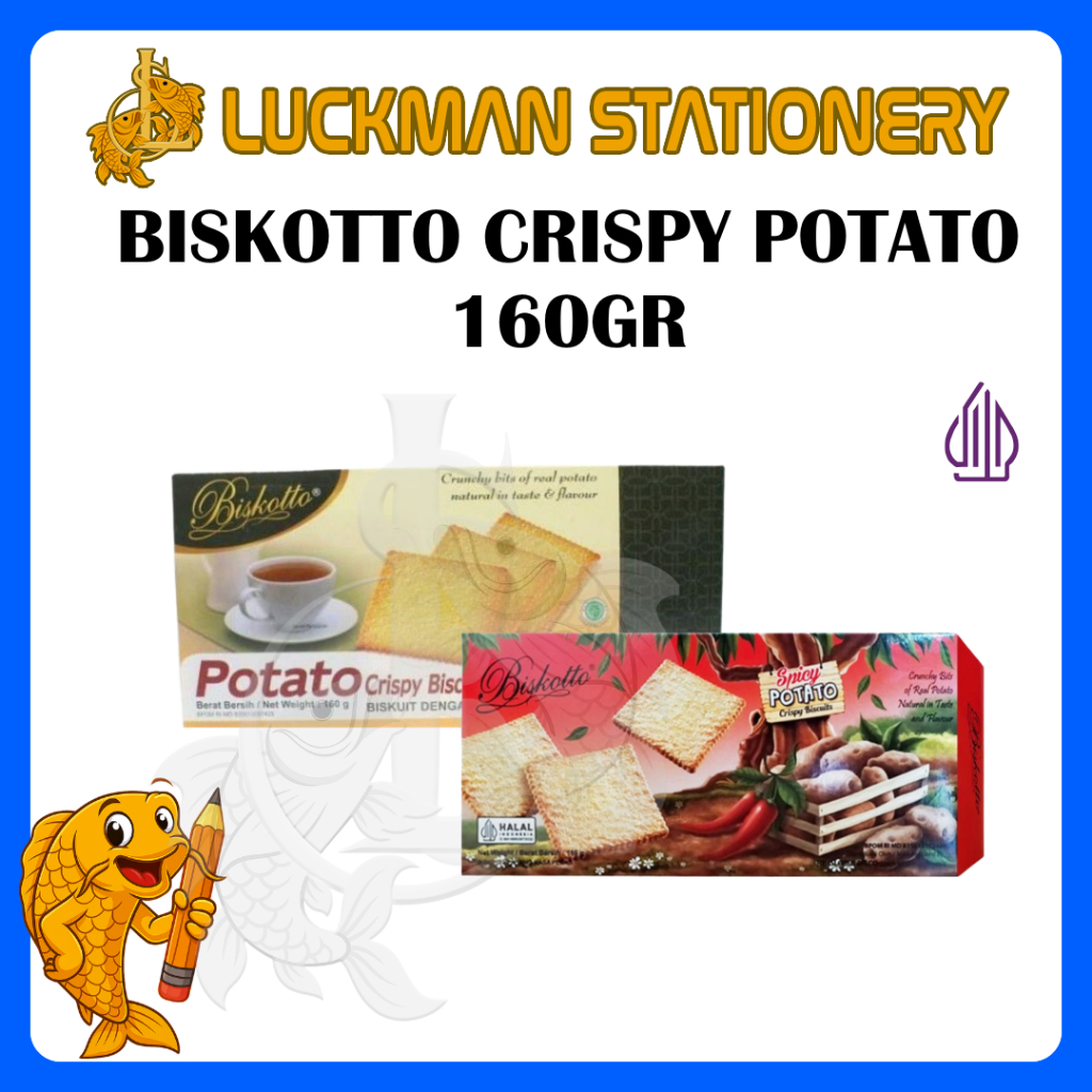 BISKOTTO POTATO CRISPY BISCUITS 160GR / POTATO CRISPY SPICY / BISKUIT KENTANG TIPIS RENYAH