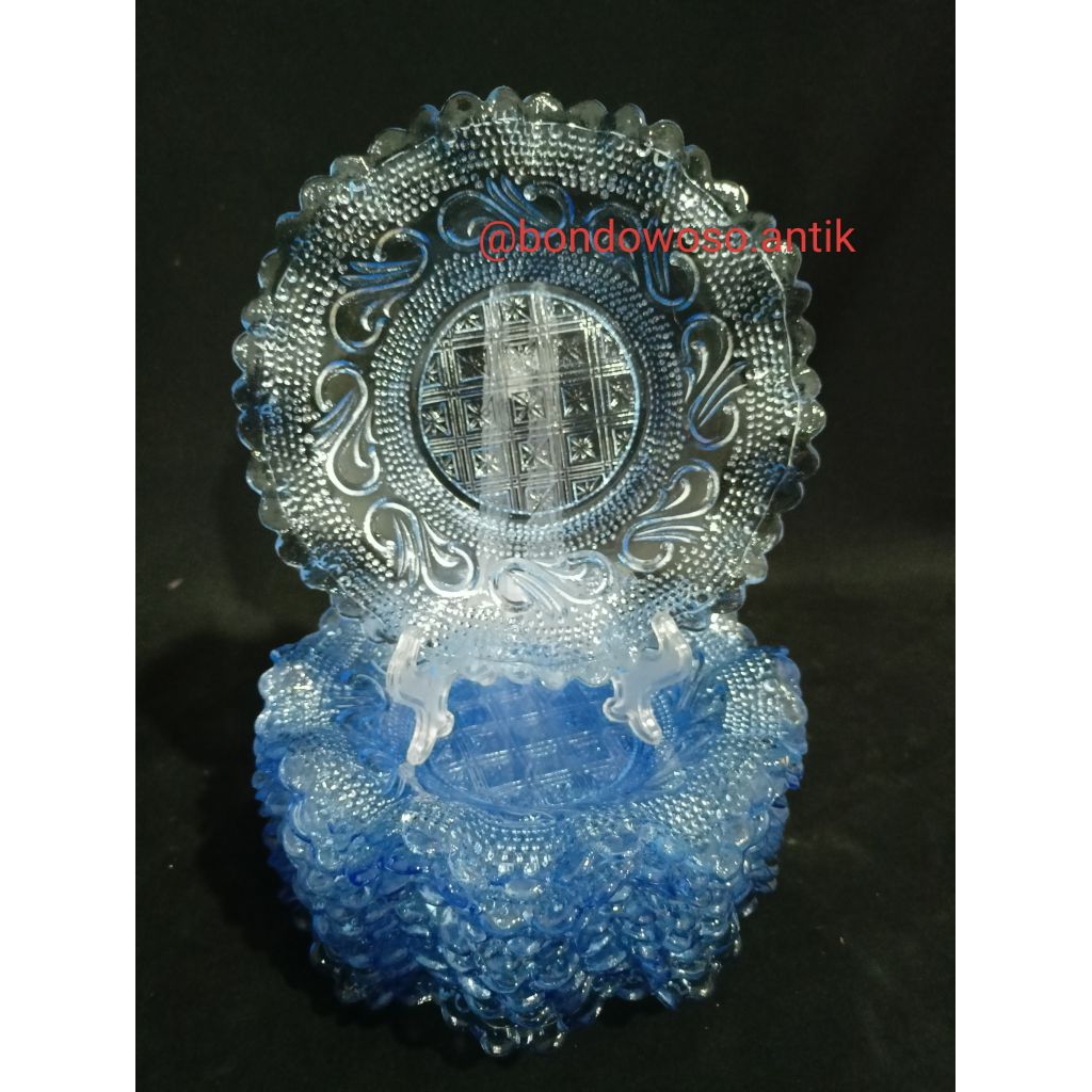 PIRING KACANG JADUL SEMI KRISTAL BIRU