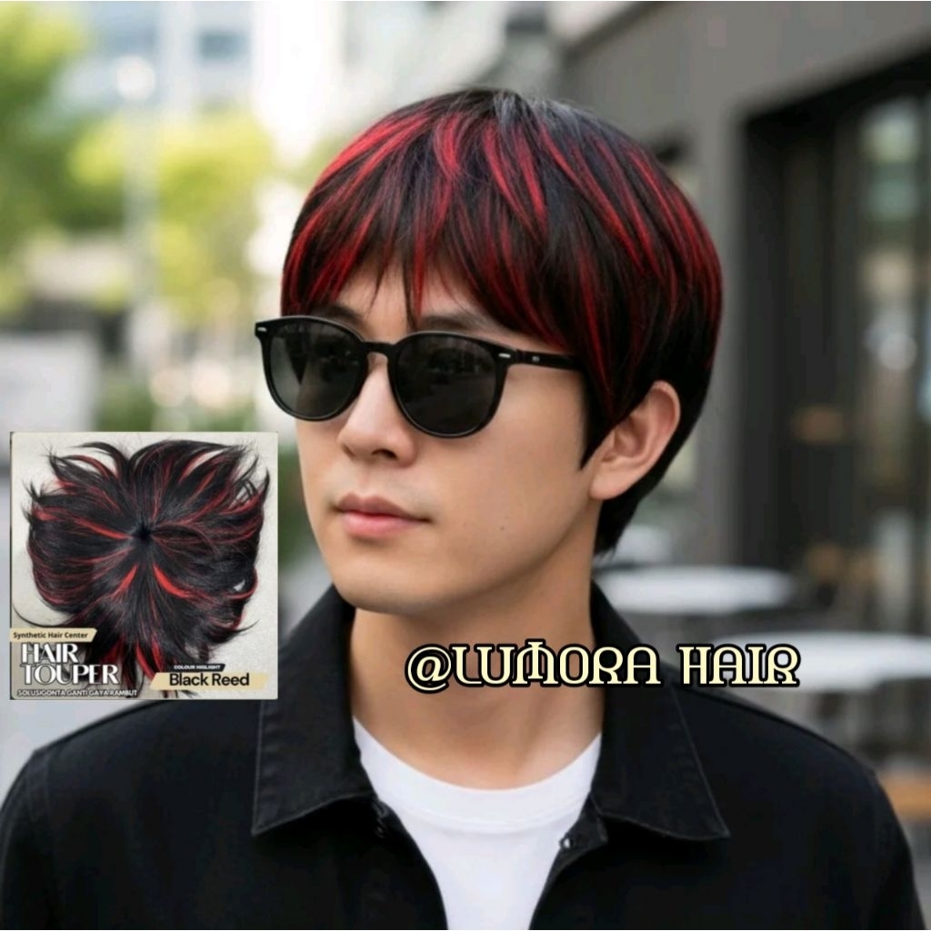 Lumora Hair Toupee pria korea - Wig toupee sintetis nyaman dipakai