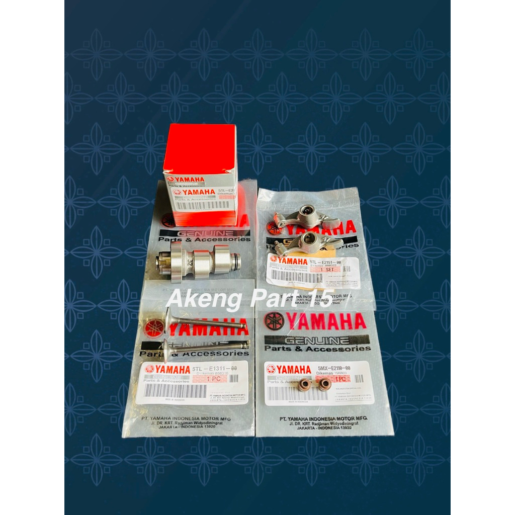 Noken As+Platuk klep+klep set+Sil Klep 5TL Yamaha Mio lama,Mio Sporty,Mio Smile,Soul karbu,Fino karb