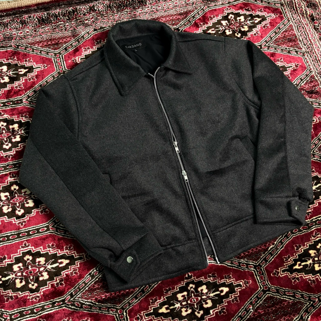 Wool Fiber Jacket Boxy Double Zip YKK Original By Cardano