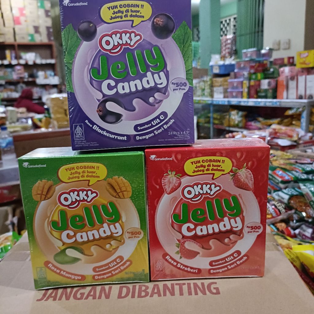 Okky jelly candy - permen rasa buah segar isi 24 pcs.