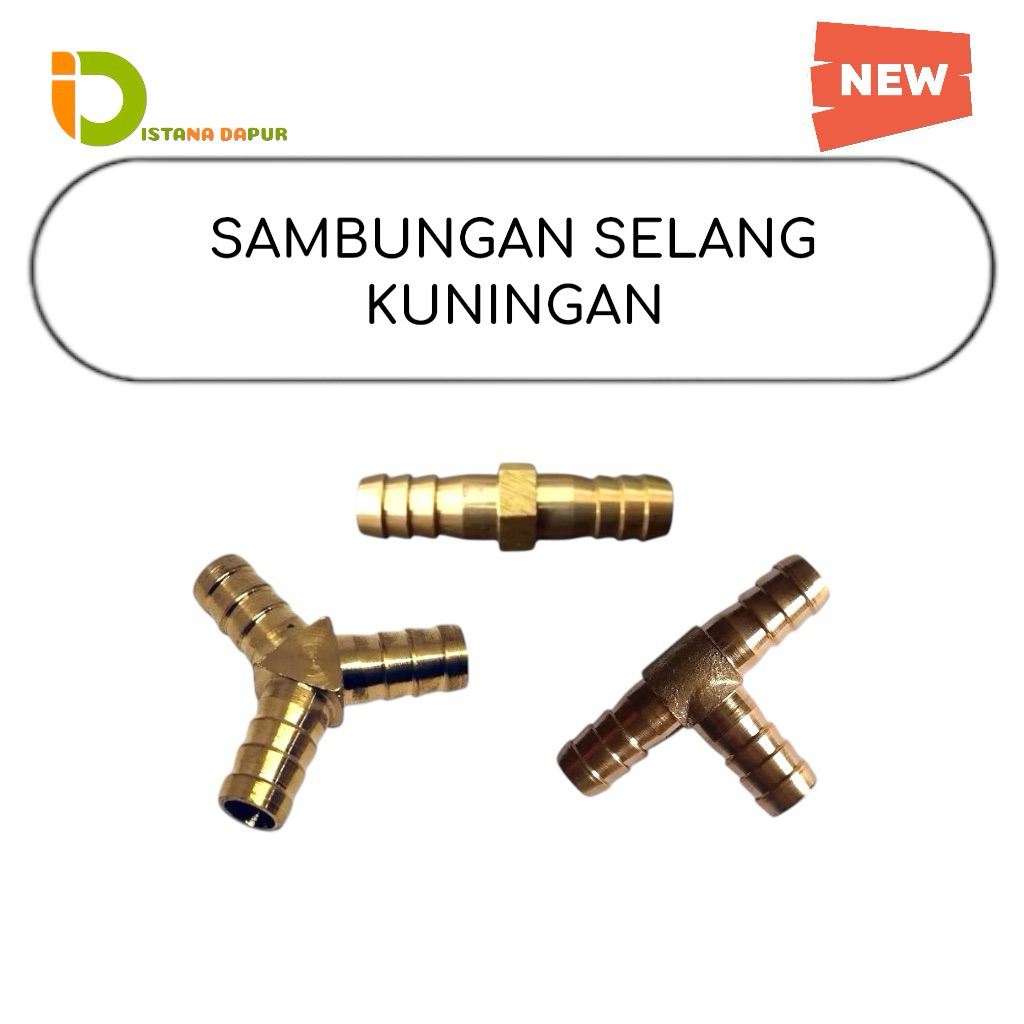 SAMBUNGAN SELANG GAS MODEL Y / T / LURUS KONEKTOR ADAPTOR SELANG PIPA EQUAL BARB