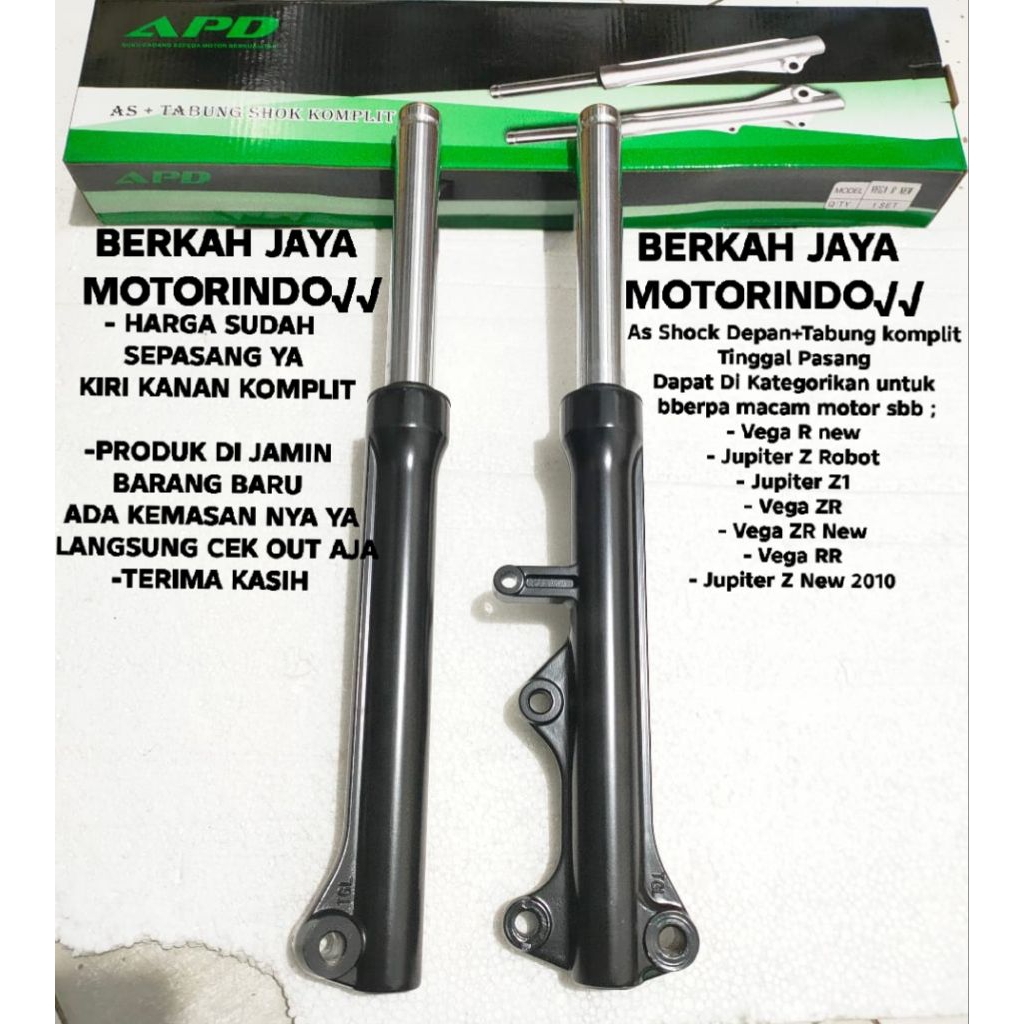 As Shock Shok Sok Depan + Tabung Komplit Vega R new,Jupiter Z Robot,Jupiter Z1,Vega RR,Vega ZR ,Vega