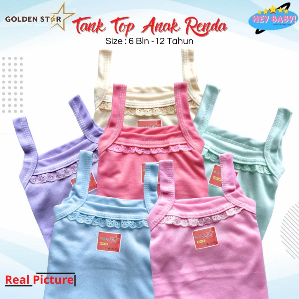 12 pcs tengtop anak perempuan 10 tahun bahan adem / tengtop perempuan 8 tahun anak / tangtop anak pe