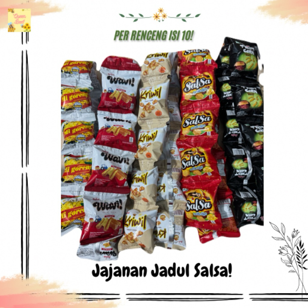 Salsa Snack jajanan jadul - Isi 10 Pcs Aneka salsa wavi kriwil twist corn