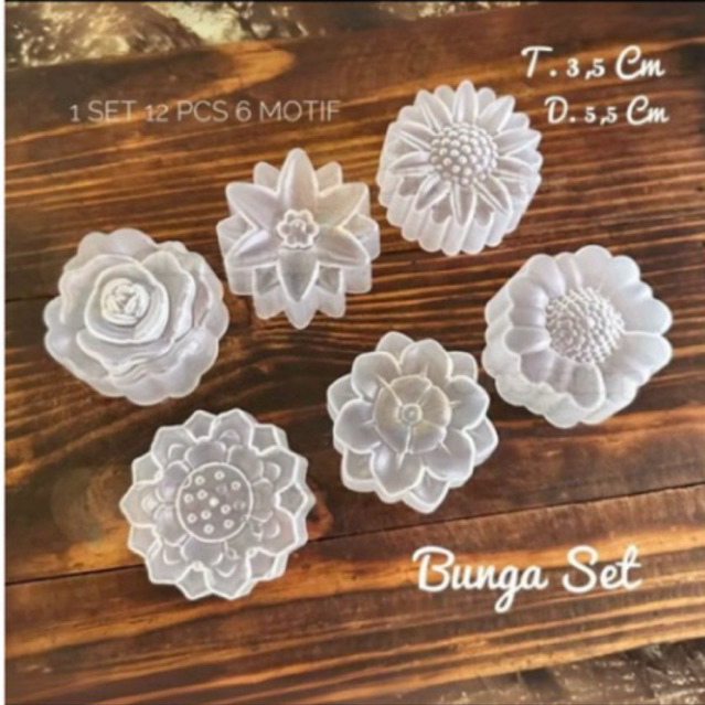 Cetak cup agar puding jelly bentuk bunga satu set isi 12pcs