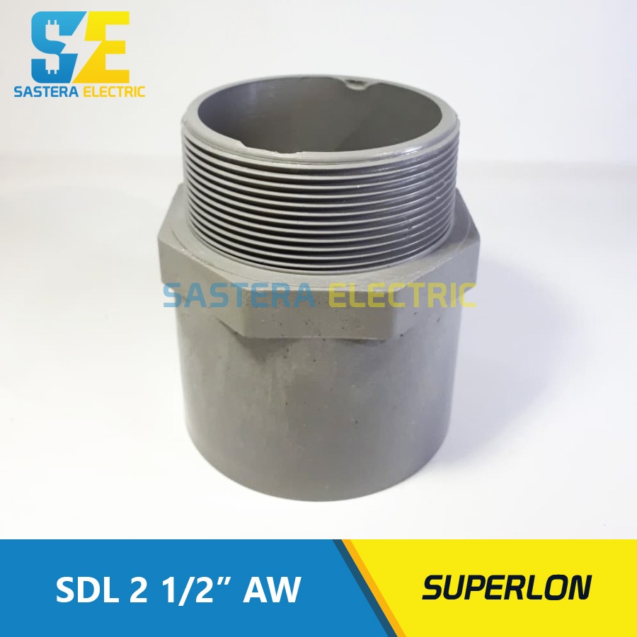 SDL 2 1/2" inch AW Superlon / Sok Drat Luar 2 1/2 inch PVC / Valve Socket 2,5" /Sock Ulir Luar 2 1/2