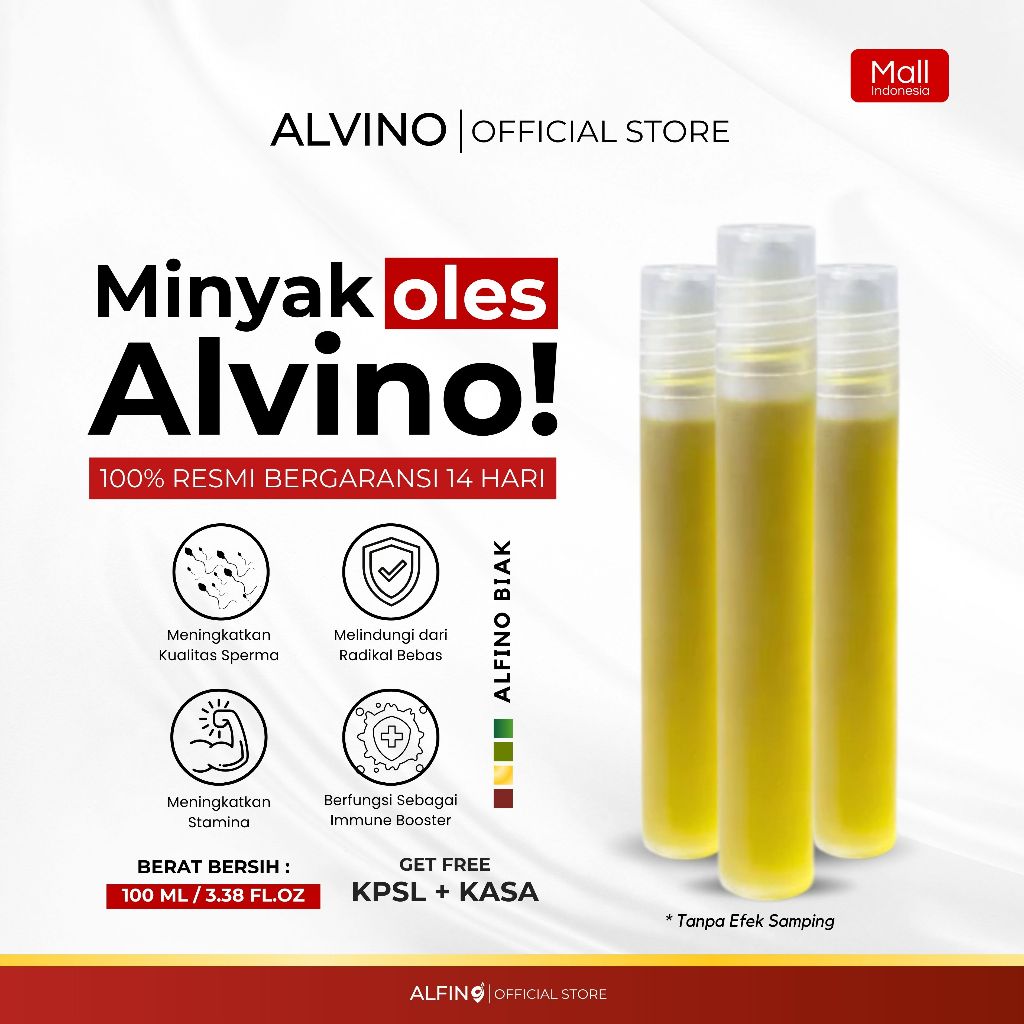 ALVINO MINYAK ALVINO NATURAL BIAK / MINYAK DAUN BUNGKUS TIGA JARI ALVINO / ALVINO OIL 10 ML