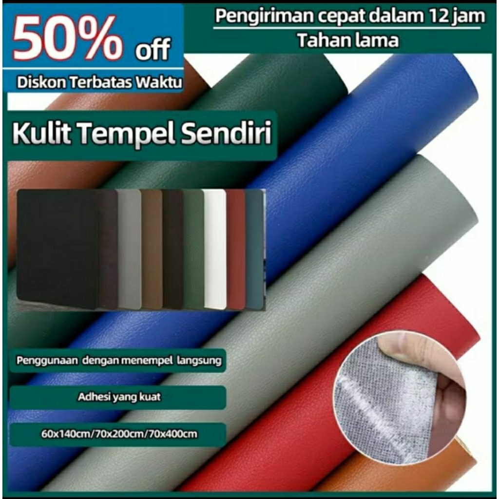 Stiker kulit sintetis Sticker Kulit Jok Motor Mobil Cover Repair Perbaikan Sofa Stiker kulit Multifu