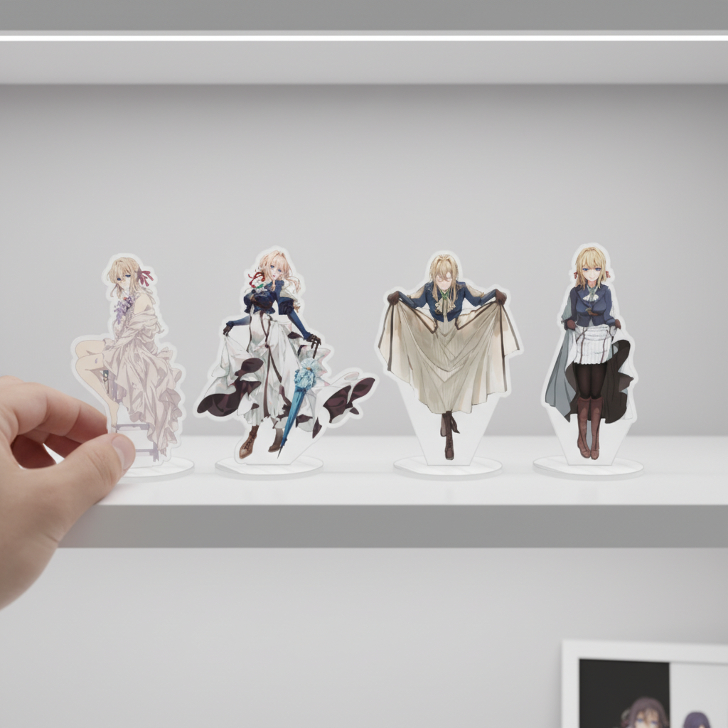 Standee Figure Akrilik Violet Evergarden Bahan Tebal Gambar Glossy Cetak 1 Sisi