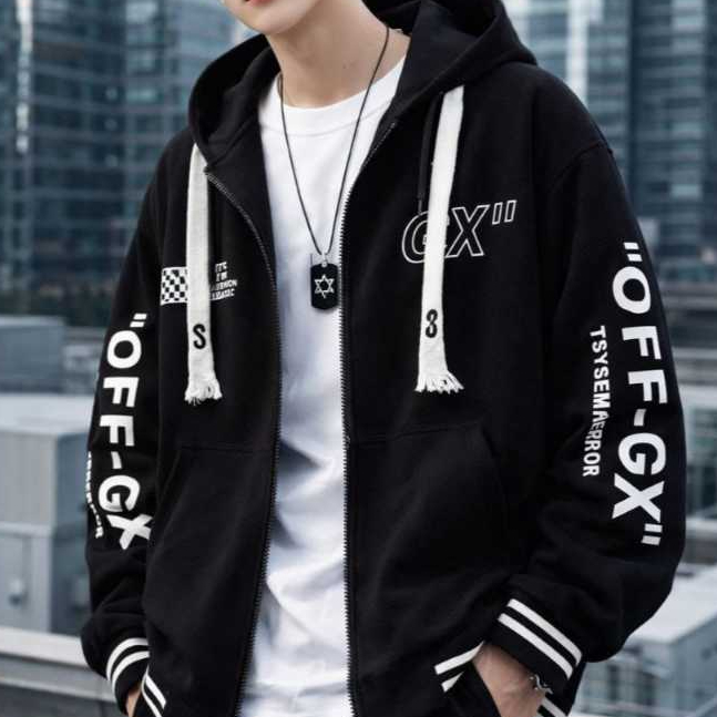 GX JACKET ZIPPER HOODIE VARSITY PRIA TEBAKERNER