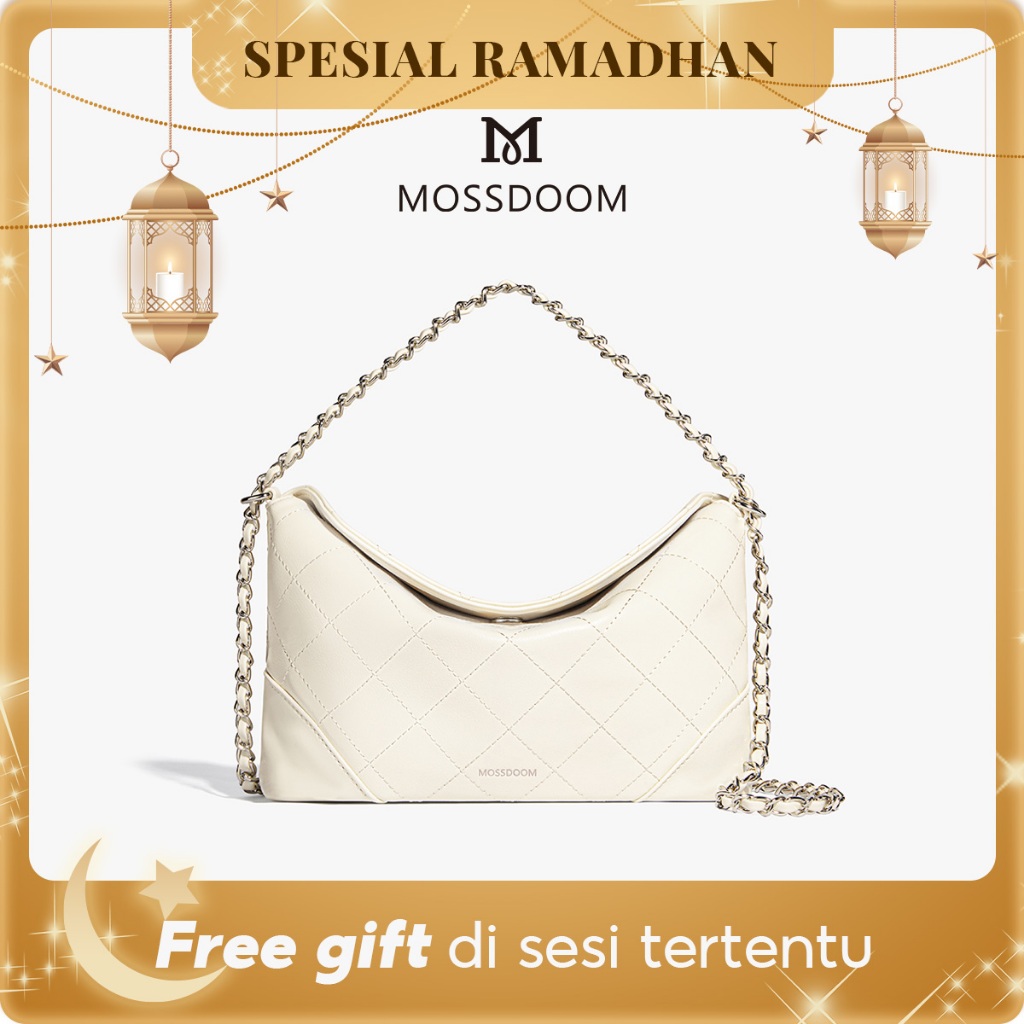 MOSSDOOM Tas Selempang Wanita Zeta Bag Fashion Tas Underarm Bag Tali Rantai