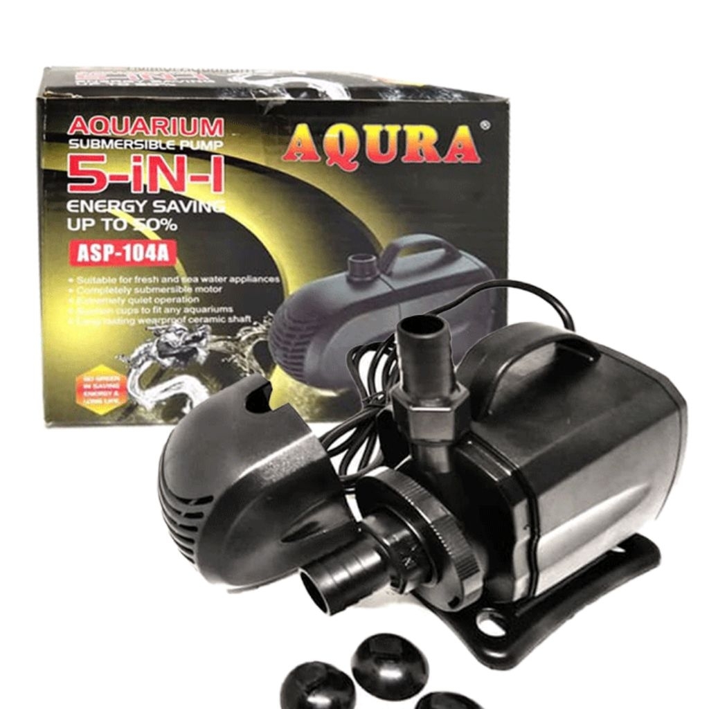 pompa kolam ikan aqura asp-104A mesin celup kolam ikan