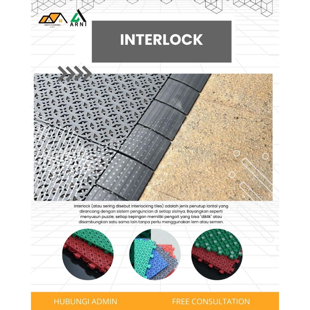 Interlock Lantai Puzzel Lapangan|Interlock Lapangan Olahraga Best QUALITY