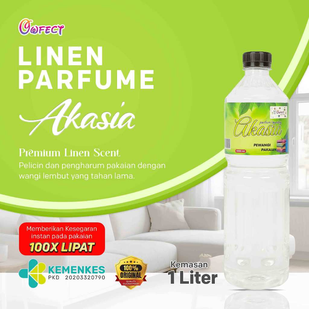 Owfect Parfum Laundry AKASIA / Pewangi Laundry Pakaian Murah Tahan Lama Kemasan 1000ML