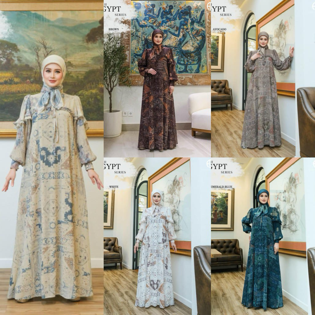 (COD) gamis syari premium AGOEST hanggono terbaru Egypt Series Vol 2