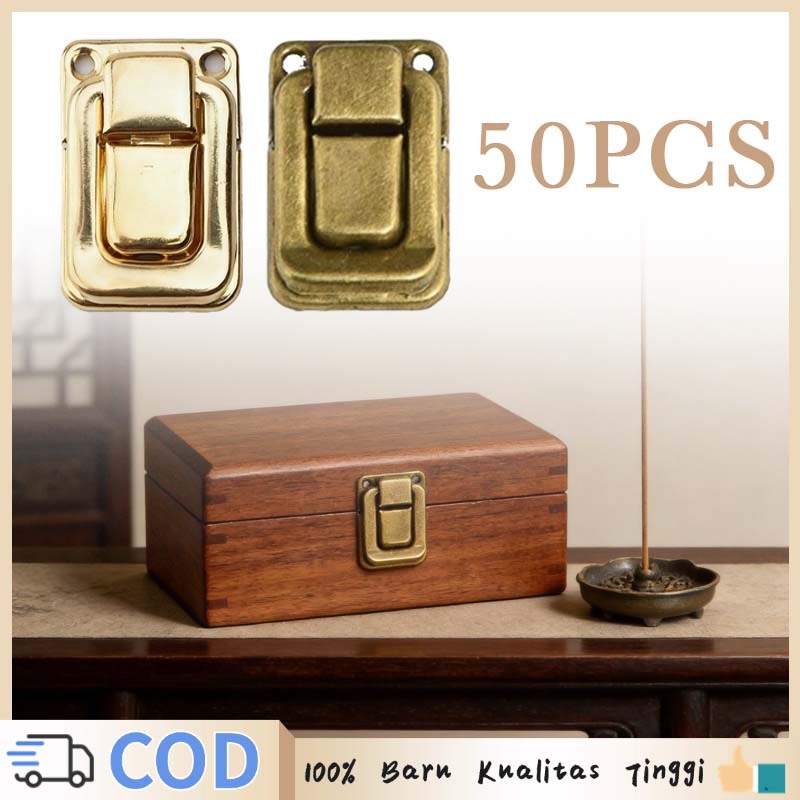 50pcs Kunci Pengait Box Kunci Kotak Kayu Pengait Kotak Kayu Gembok Box Kuncian