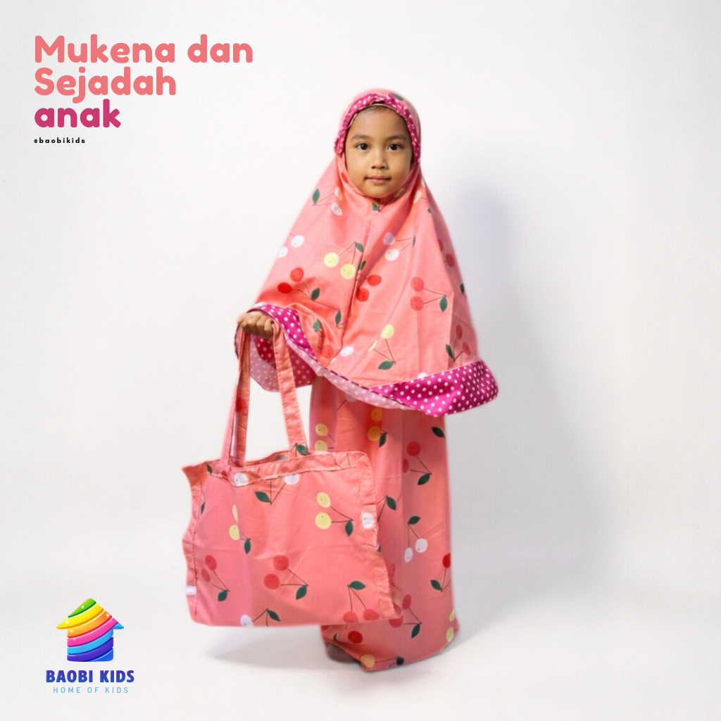 Set Mukena Anak Perempuan + Sajadah | Mukena Anak Adem Ringan, bahan premium, lucu 1-10 Tahun