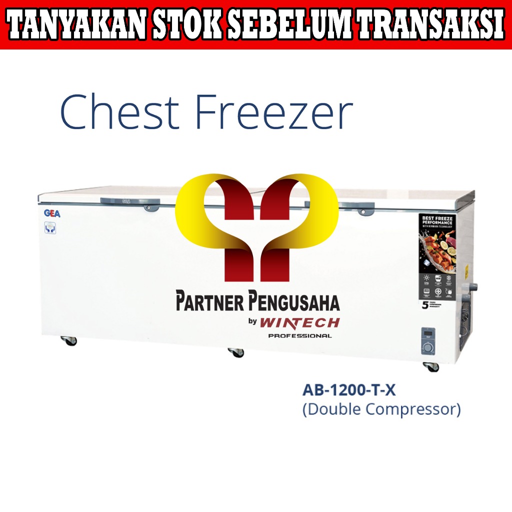 GEA AB-1200-T-X Chest Freezer /Box Pendingin Makanan Beku Frozen Food Ice Cream