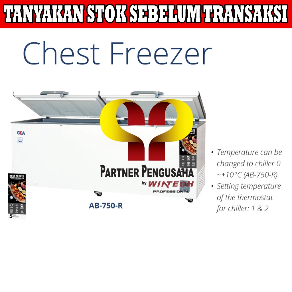 GEA AB-750-R Chest Freezer / Box Pendingin Makanan Beku Frozen Food Ice Cream