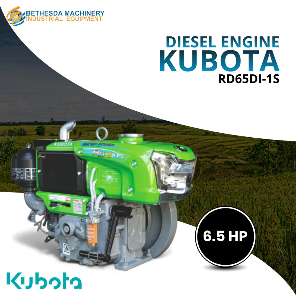 Mesin Diesel 6.5 PK RD 65 DI-1S Model Kubota Engine Serbaguna 6.5 PK