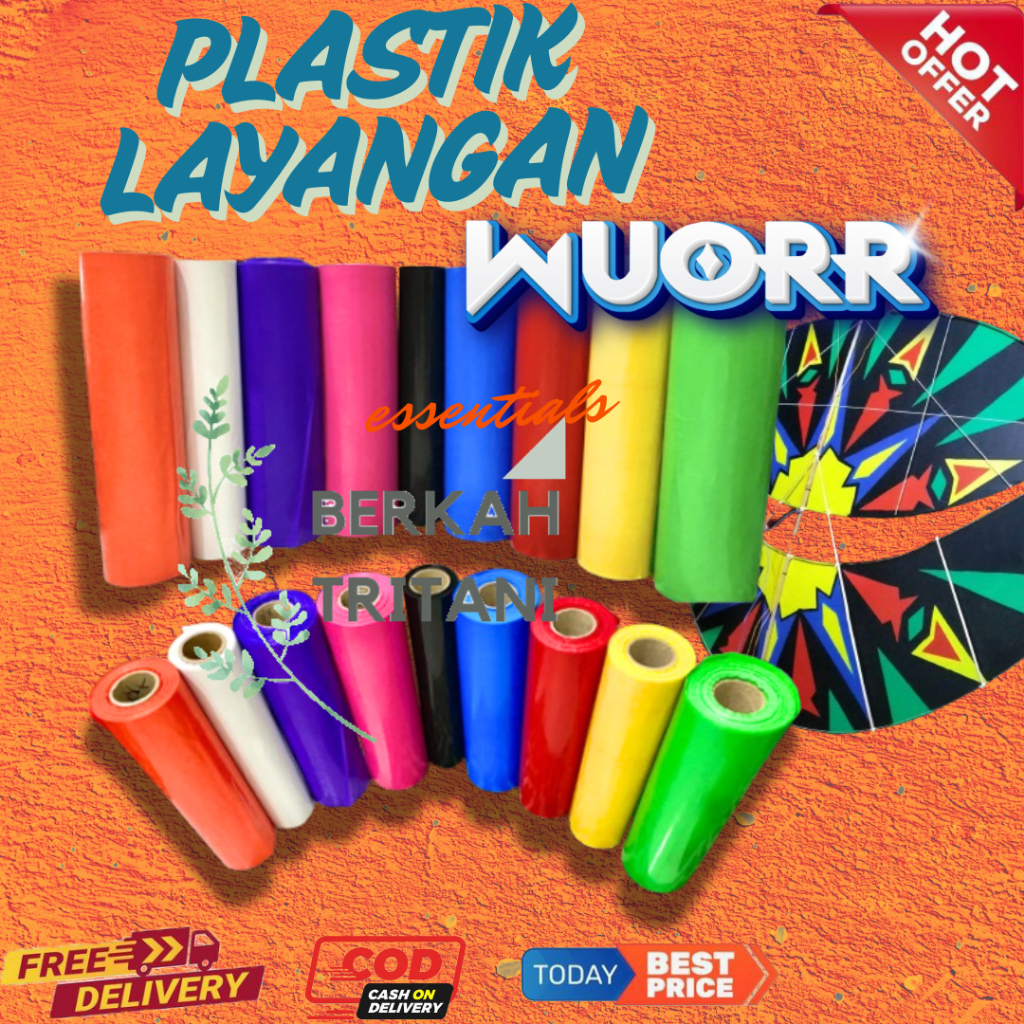 PLASTIK LAYANGAN WUORR KRESEK LAYANGAN METERAN TEBAL METERAN LEBAR 120 CM