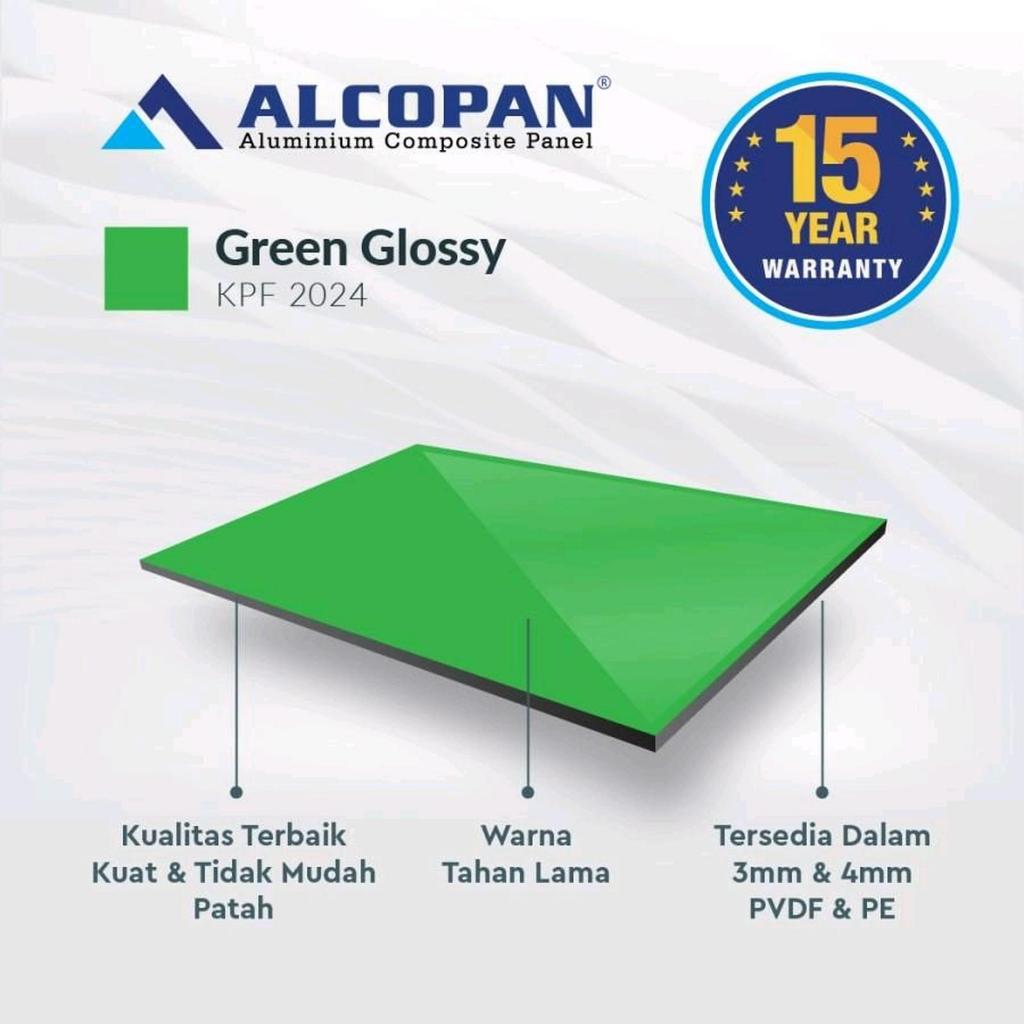 ACP Alcopan 4mm PVDF - Green Glossy