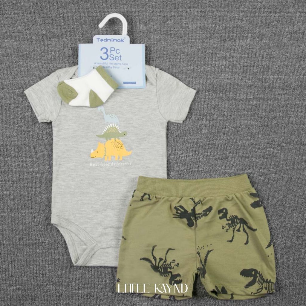Little Kaynd - Baby Boy Jumpsuit and Pants | Romper, Pants and socks | Baju Bayi Laki Laki | 1 set O