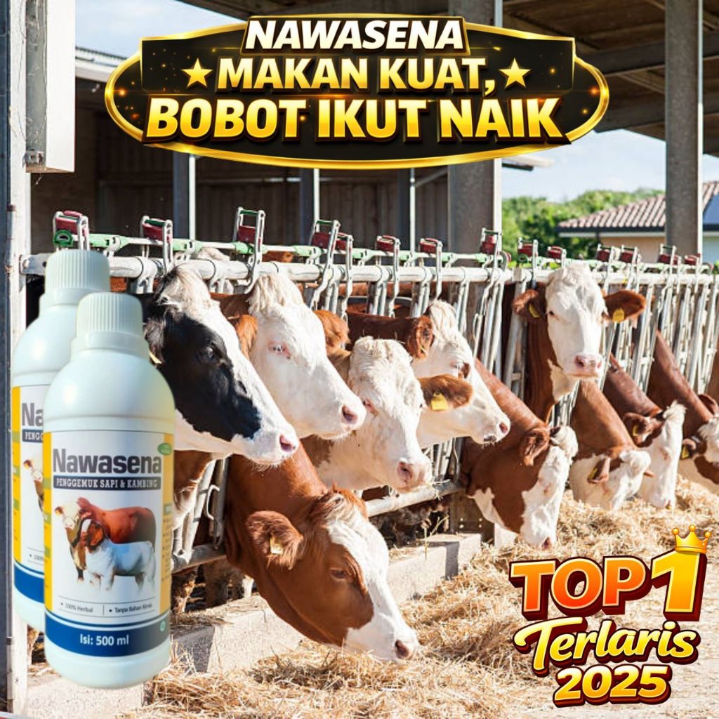Nawasena Penggemuk Sapi Bali Kambing, Penguat Nafsu Makan, Bobot Naik, Herbal dipercaya oleh warga S