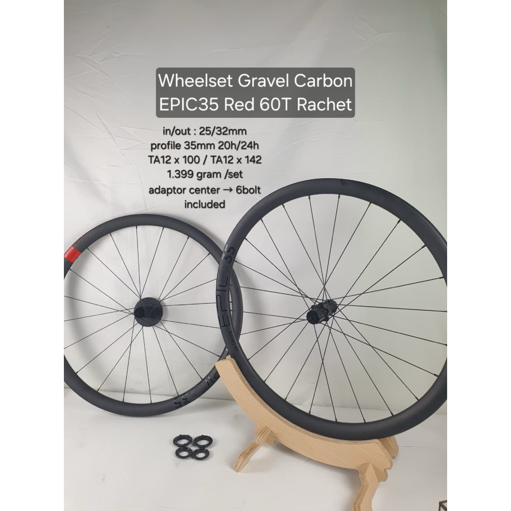 Wheel Set Gravel 700c Carbon MINUS EPIC35 Rachet Taiwan
