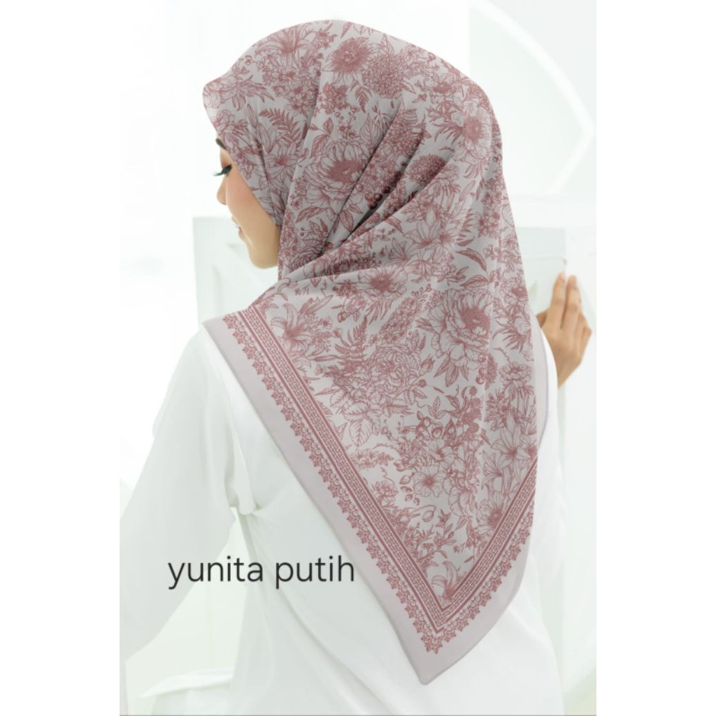 JSCARF - hijab segi empat voal motif premium lasercut yunita series