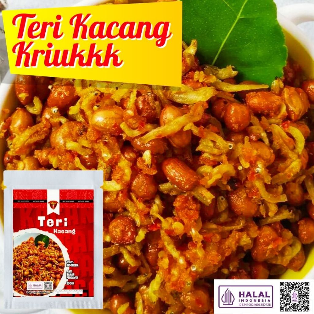 100gr Teri Kacang Balado/ Teri Kacang Renyah/ Teri Kacang Gurih/ Teri Kacang/ Teri Medan/ Teri/ Ikan