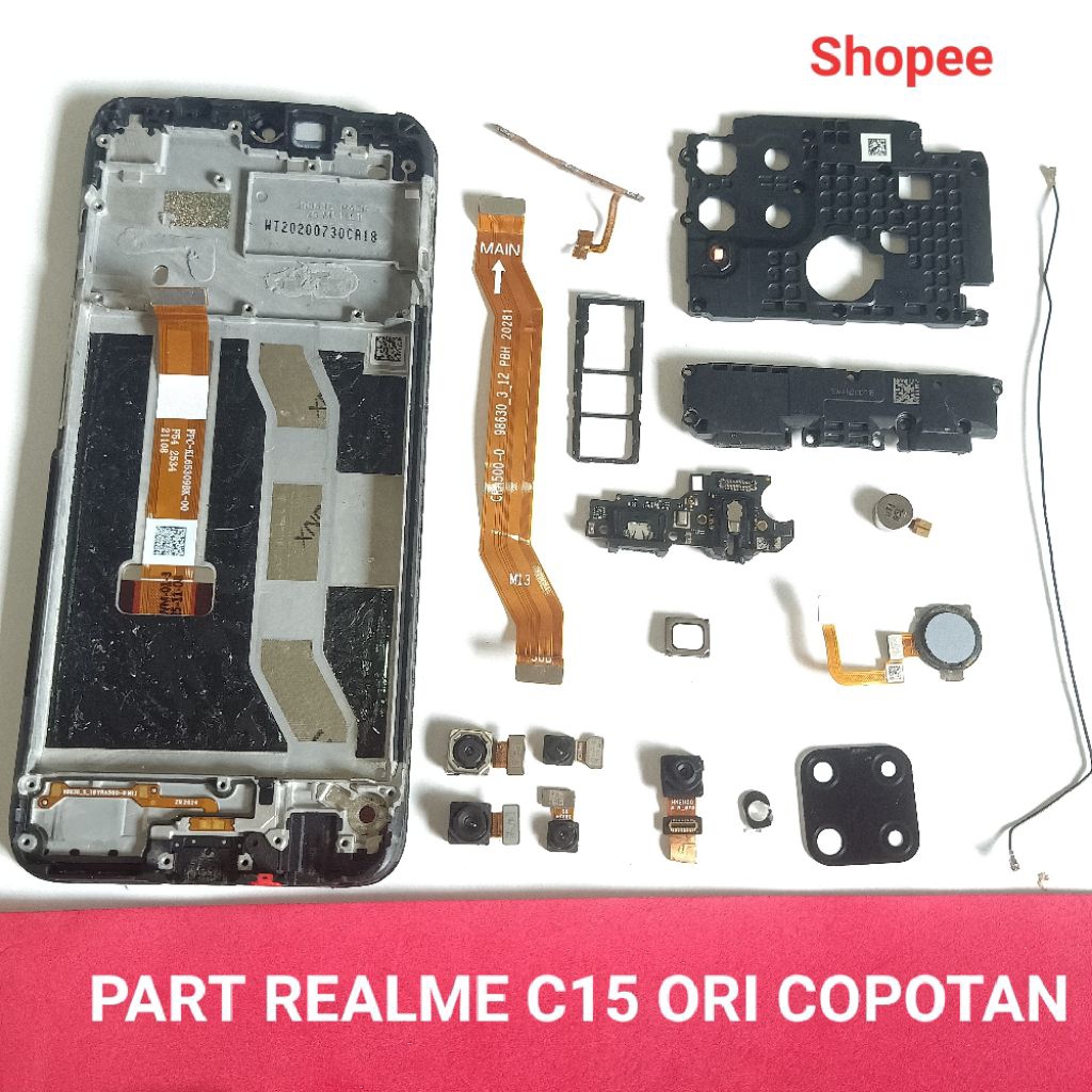Sparepart Realme C15 Second Original Copotan  Buzzer Loudspeaker  vibrate  tutup mesin atas  Flexi l