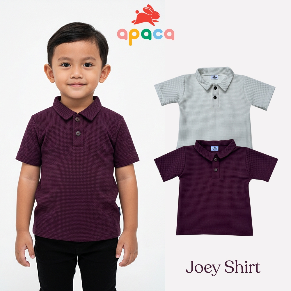 apaca - Joey Shirt - Kemeja polo anak laki laki perempuan | kaos polo anak waffle | kemeja imlek qib