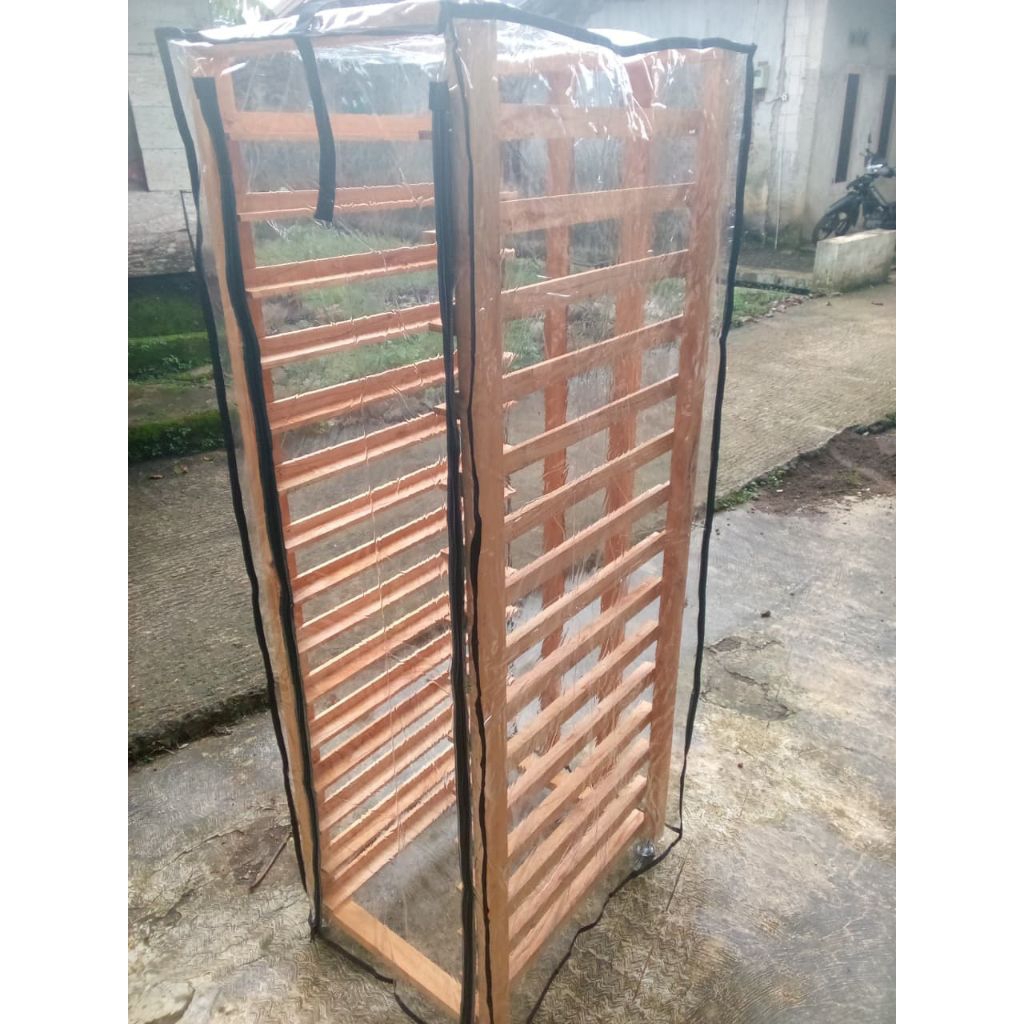 RAK LOYANG KAYU BAKERY 40×60 / RAK PROOFING DONAT & ROTI 10/15 SUSUN (GRATIS RODA)