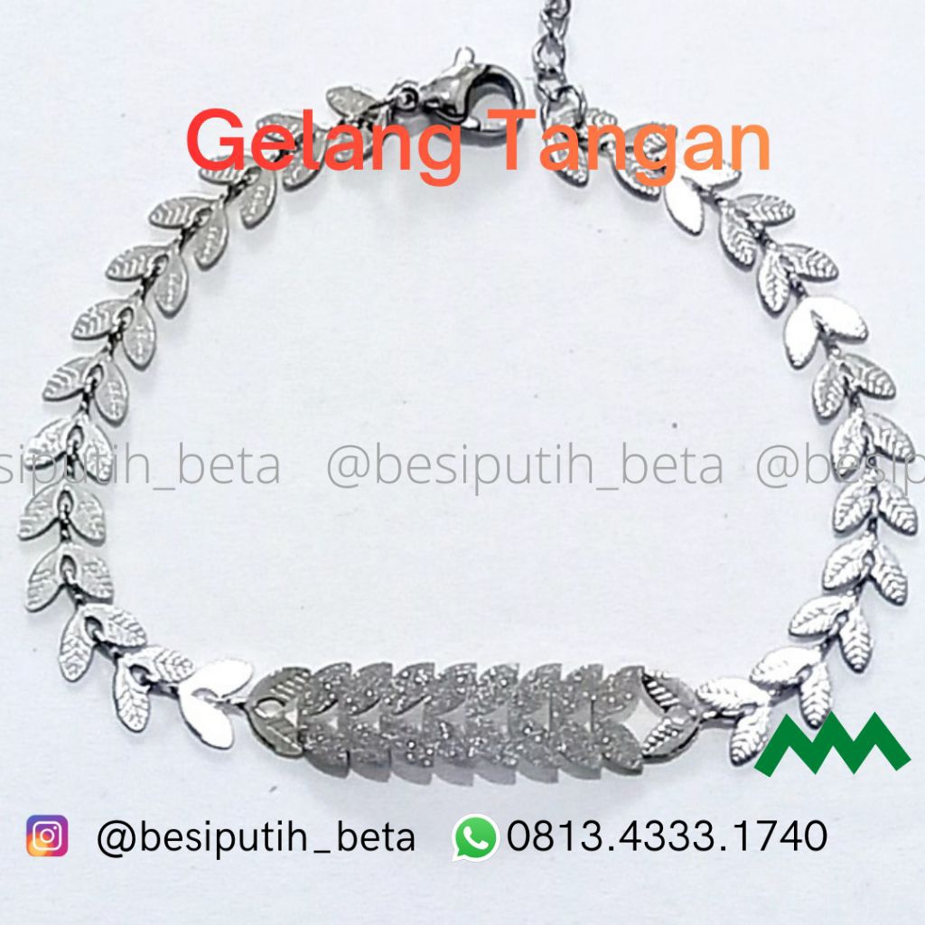 gelang besi putih ambon / besi putih asli