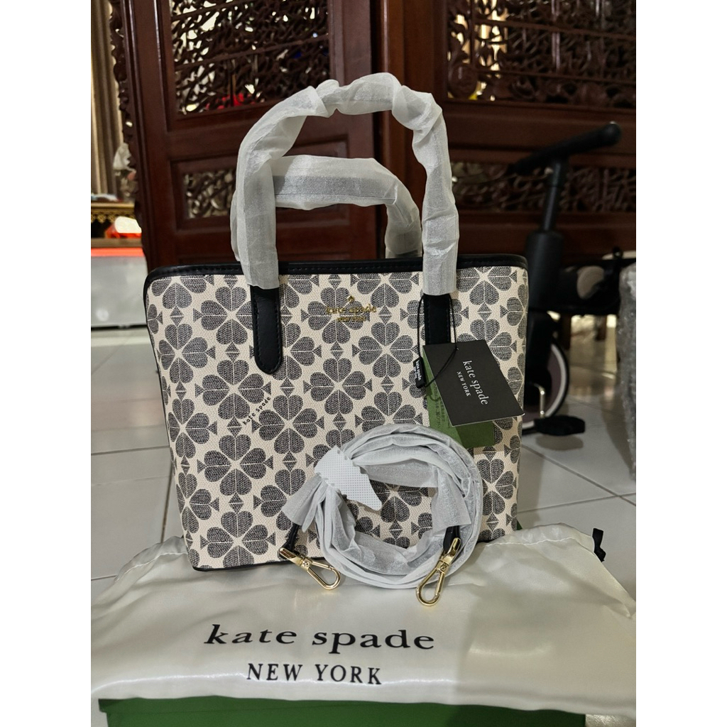 KS FLOWER SMALL TOTE BAG BLACK MULTI