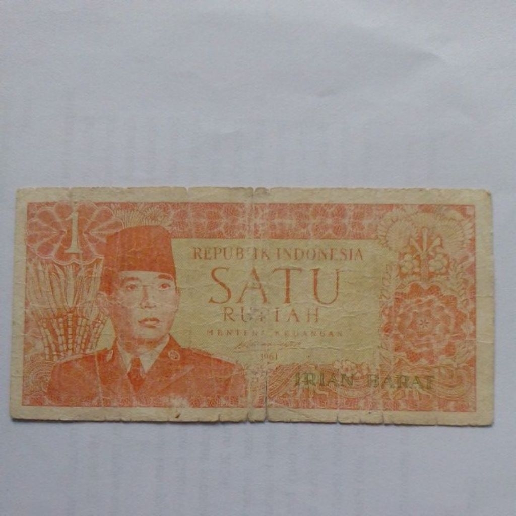 Uang Irian Barat Sukarno 1 rupiah 1961 fine