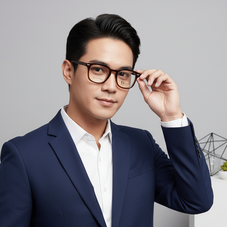 FRAME KACAMATA PRIA/WANITA 37075 LEBAR FRAME 145 SIZE 49 MODEL KOTAK