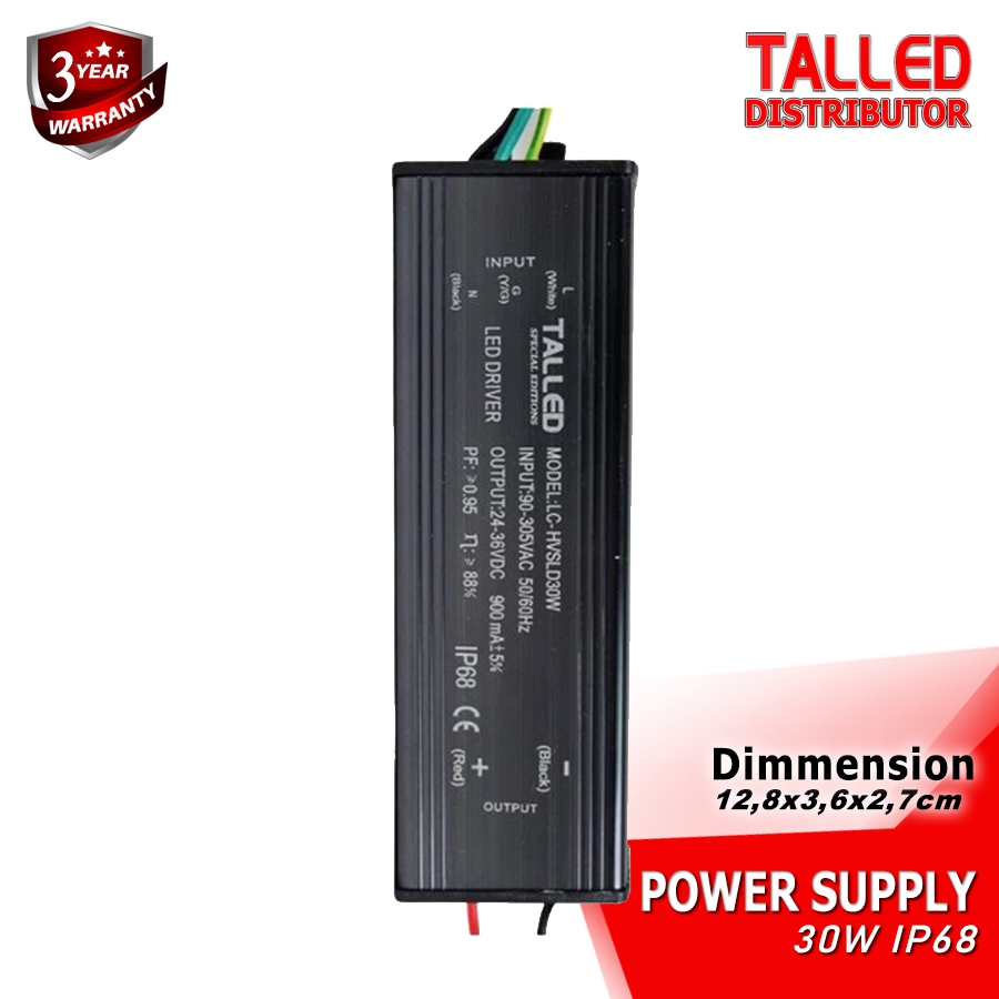 DRIVER LED 30WATT IP 68 WATERPROOF TALLED