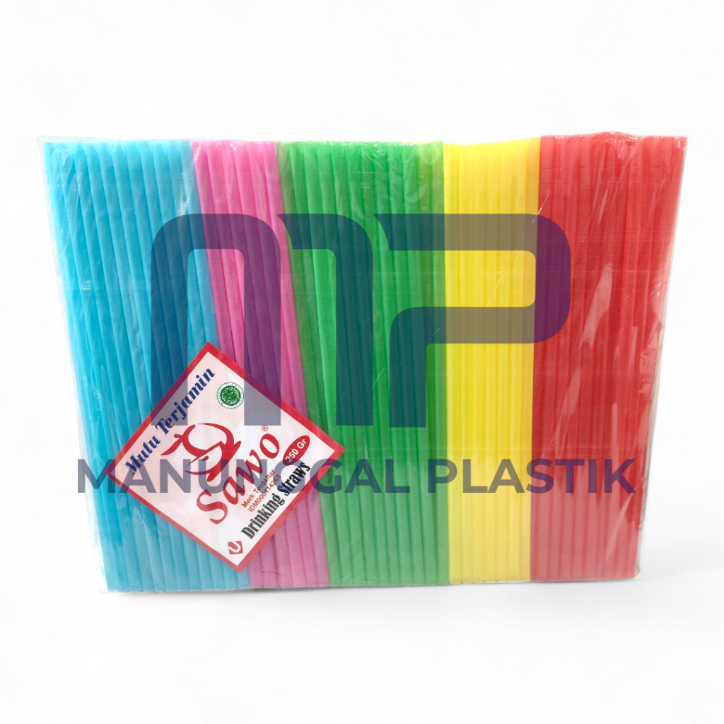 Sedotan Plastik Warna Warni Dringking Straw Sawo 250 gr