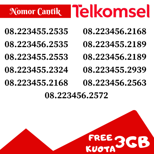 NOMOR CANTIK TELKOMSEL SERI COUPLE