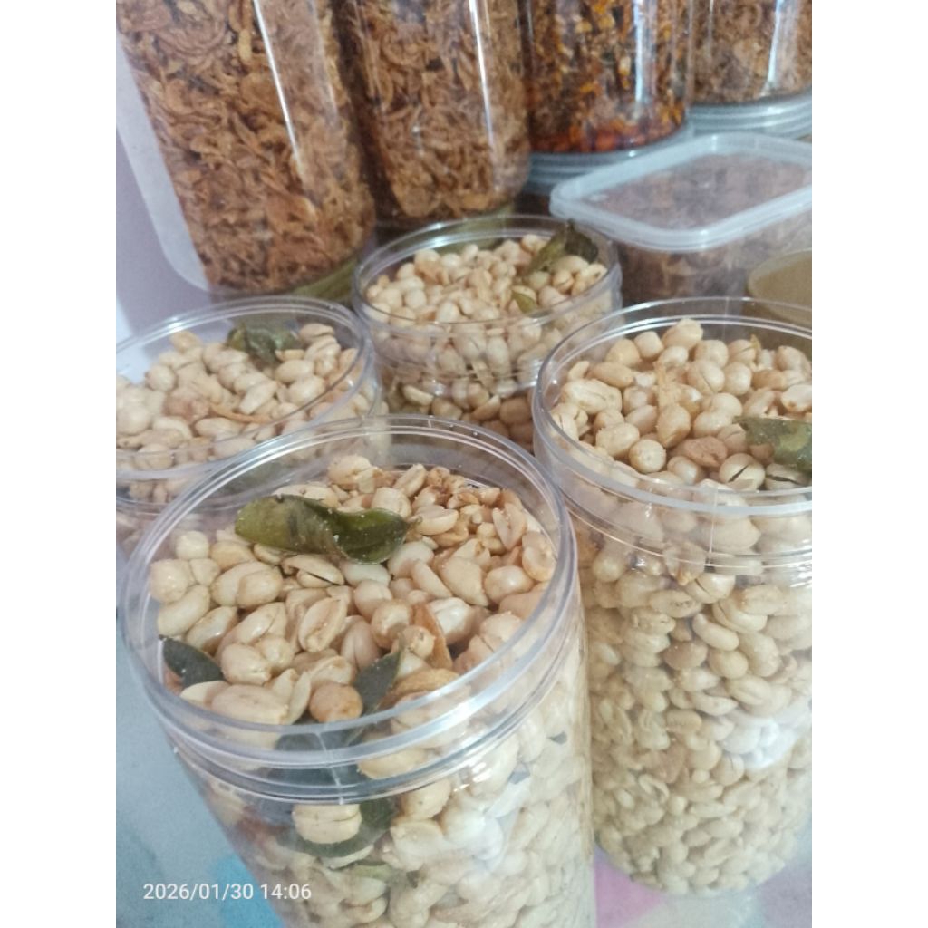 Kacang Langkose/Langkoseng bawang daun jeruk. Toples 1L