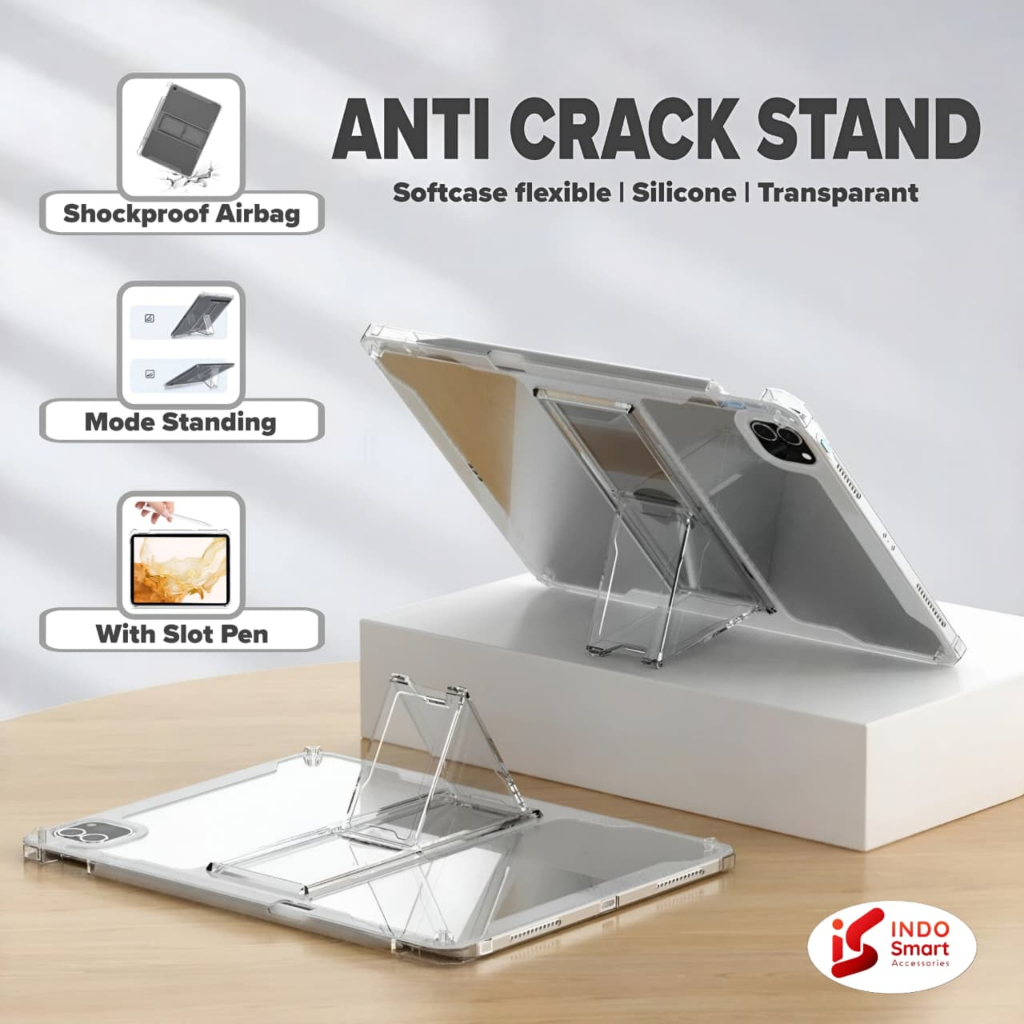 Case Samsung Galaxy Tab A8 | Tab A8 | T295 X205 Anti Crack Stand With Slot Pen Casing Standing