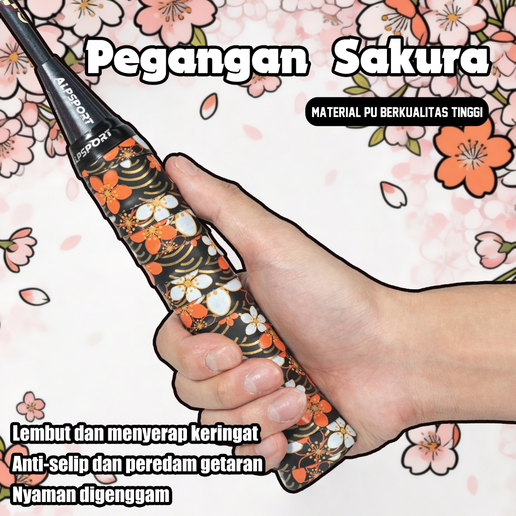 ALPSPORT New YHSJ Sakura Dollar 3PCS Perekat Pegangan Raket Badminton Perekat Racket Grip Tape Super